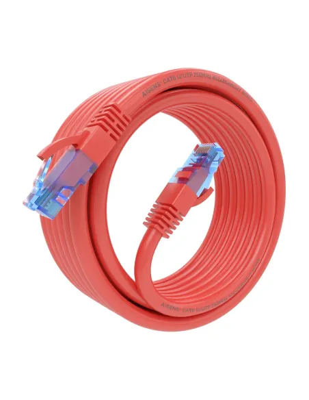 AISENS Cable De Red Latiguillo RJ45 Cat.6 UTP AWG26 CCA, Rojo, 4.0 m