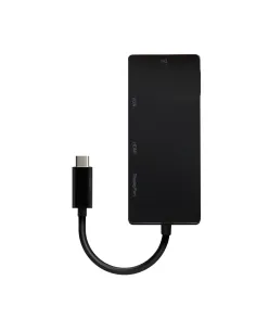 AISENS Conversor USB-C A DP DVI HDMI VGA, USB-C M-DP H-DVI H-HDMI H-Vga H, Negro, 15cm 2