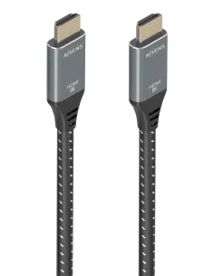 AISENS Cable HDMI V2.1 ultra alta velocidad   HEC 8K@60Hz 48Gbps, A M-A M, Gris Negro, 10m