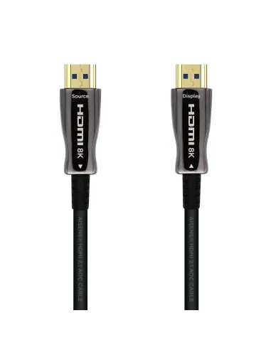 AISENS Cable HDMI V2.1 AOC Ultra Alta Velocidad   HEC 8k@60Hz 4k@120Hz 4 4 4 48Gbps, A M-A M, Negro, 15m