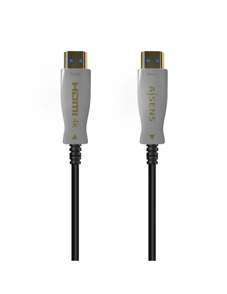 AISENS Cable HDMI V2.0 AOC Premium Alta Velocidad   Hec 4K@60Hz 4 4 4 18Gbps, A M-A M, Negro, 100m