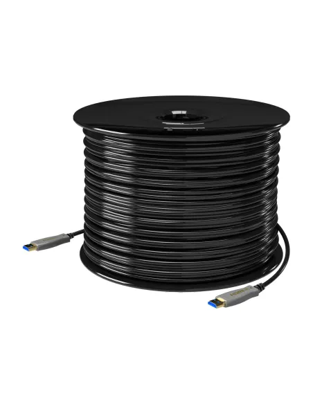 AISENS Cable HDMI V2.0 AOC Premium Alta Velocidad   Hec 4K@60Hz 4 4 4 18Gbps, A M-A M, Negro, 100m