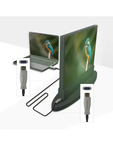 AISENS Cable HDMI V2.0 AOC Premium Alta Velocidad   Hec 4K@60Hz 4 4 4 18Gbps, A M-A M, Negro, 100m