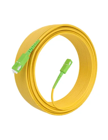 AISENS Cable Fibra Óptica Latiguillo G657A2 3.0 9 125 SMF Simplex CPR DCA LSZH, SC APC-SC APC, Amarillo, 20m