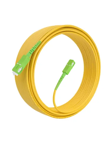 AISENS Cable Fibra Óptica Latiguillo G657A2 3.0 9 125 SMF Simplex CPR DCA LSZH, SC APC-SC APC, Amarillo, 15m