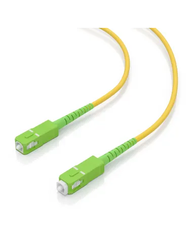 AISENS Cable Fibra Óptica Latiguillo G657A2 3.0 9 125 SMF Simplex CPR DCA LSZH, SC APC-SC APC, Amarillo, 15m
