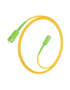 AISENS Cable Fibra Óptica Latiguillo G657A2 3.0 9 125 SMF Simplex CPR DCA LSZH, SC APC-SC APC, Amarillo, 2.0m 2