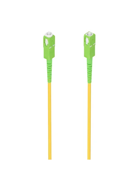 AISENS Cable Fibra Óptica Latiguillo G657A2 3.0 9 125 SMF Simplex CPR DCA LSZH, SC APC-SC APC, Amarillo, 1.0m