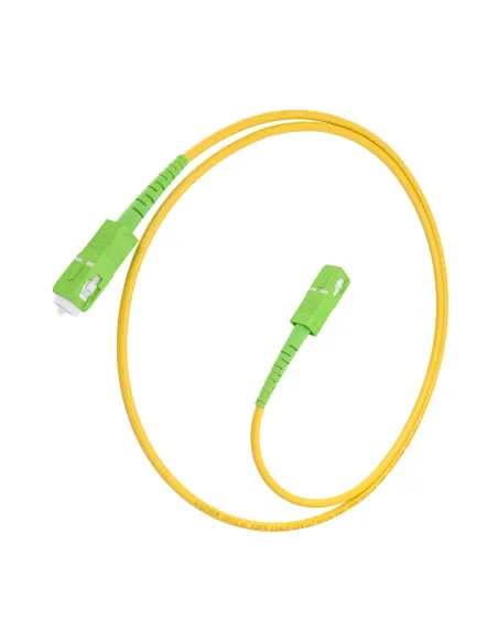 AISENS Cable Fibra Óptica Latiguillo G657A2 3.0 9 125 SMF Simplex CPR DCA LSZH, SC APC-SC APC, Amarillo, 1.0m