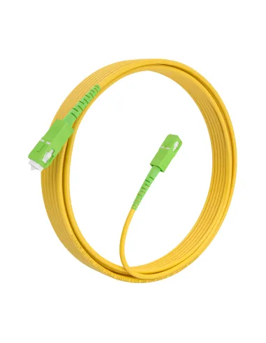 AISENS Cable Fibra Óptica Latiguillo G657A2 3.0 9 125 SMF Simplex CPR DCA LSZH, SC APC-SC APC, Amarillo, 7.0m