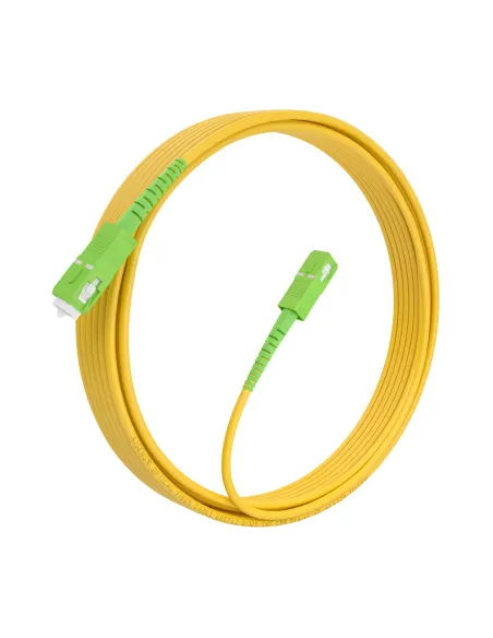 AISENS Cable Fibra Óptica Latiguillo G657A2 3.0 9 125 SMF Simplex CPR DCA LSZH, SC APC-SC APC, Amarillo, 7.0m