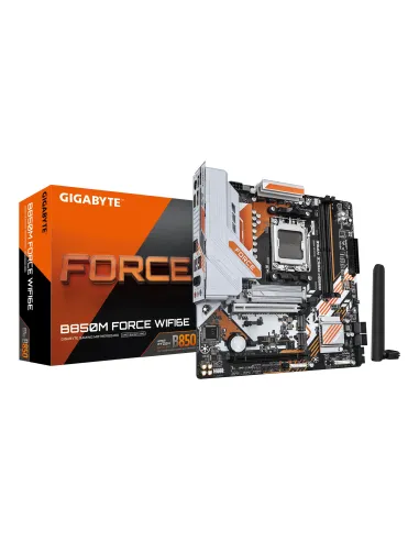GIGABYTE B850M FORCE WIFI6E Placa Base – Compatible con procesadores AMD Ryzen serie 9000, VRM digital de 8+2+2 fases, hasta