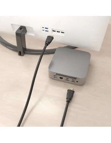 AISENS Cable HDMI V2.1 CCS Ultra Alta Velocidad   HEC 8K@60Hz 48Gbps, A M-A M, Negro, 3.0m