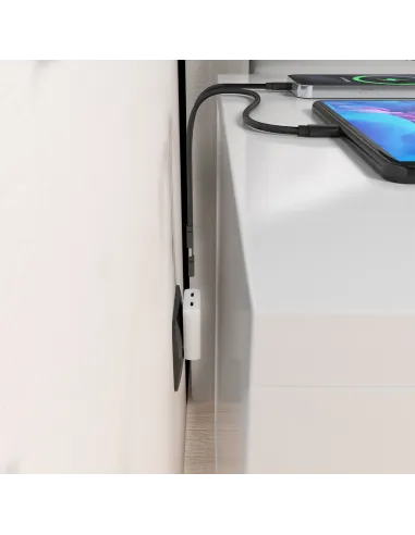 AISENS Cargador De Pared GaN Ultra Delgado 30W, 2xUSB-C PD3.0 QC4.0, Blanco