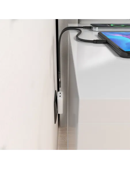 AISENS Cargador De Pared GaN Ultra Delgado 30W, 2xUSB-C PD3.0 QC4.0, Blanco