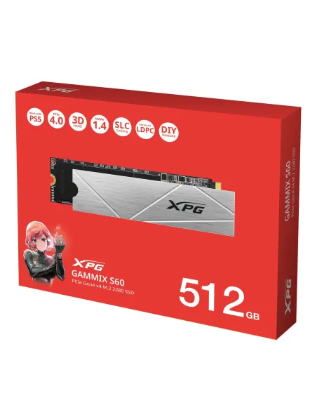 XPG GAMMIX S60 512 GB M.2 PCI Express 4.0 NVMe 3D NAND