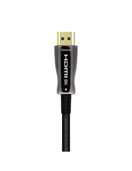 AISENS Cable HDMI V2.1 AOC Ultra Alta Velocidad   HEC 8k@60Hz 4k@120Hz 4 4 4 48Gbps, A M-A M, Negro, 10m