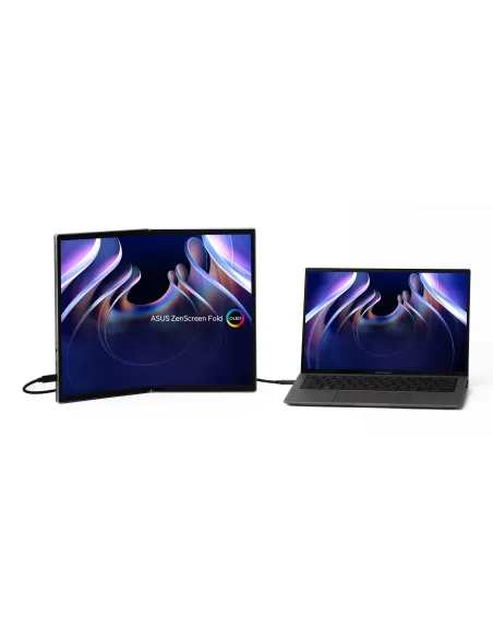 ASUS ZenScreen Fold OLED MQ17QH pantalla para PC 43,9 cm (17.3") 2560 x 1920 Pixeles Quad HD Plata