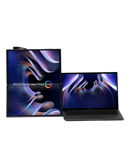 ASUS ZenScreen Fold OLED MQ17QH pantalla para PC 43,9 cm (17.3") 2560 x 1920 Pixeles Quad HD Plata