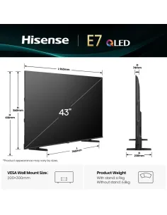 Hisense 43E7Q 109,2 cm (43") 4K Ultra HD Smart TV Wifi Negro 2