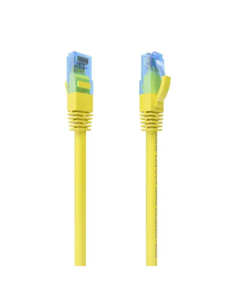 AISENS Cable De Red Latiguillo RJ45 Cat.6 UTP AWG26 CCA, Amarillo, 0.75 m