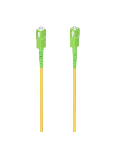 AISENS Cable Fibra Óptica Latiguillo G657A2 3.0 9 125 SMF Simplex CPR DCA LSZH, SC APC-SC APC, Amarillo, 3.0m