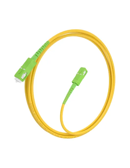 AISENS Cable Fibra Óptica Latiguillo G657A2 3.0 9 125 SMF Simplex CPR DCA LSZH, SC APC-SC APC, Amarillo, 3.0m