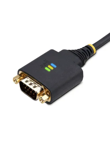 StarTech.com Cable Adaptador USB a Serie de 3m - Retención COM - FTDI - USB a DB9 RS232 Serial - Tornillos Intercambiables -