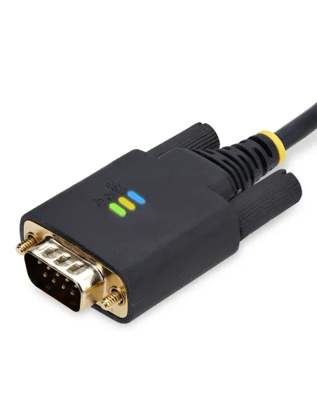 StarTech.com Cable Adaptador USB a Serie de 3m - Retención COM - FTDI - USB a DB9 RS232 Serial - Tornillos Intercambiables -