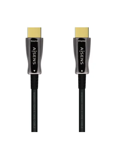 AISENS Cable HDMI V2.1 AOC Ultra Alta Velocidad   HEC 8k@60Hz 4k@120Hz 4 4 4 48Gbps, A M-A M, Negro, 60m