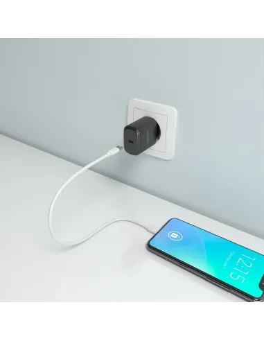 AISENS Cargador GaN 30W, 1xUSB-C PD3.0, Negro