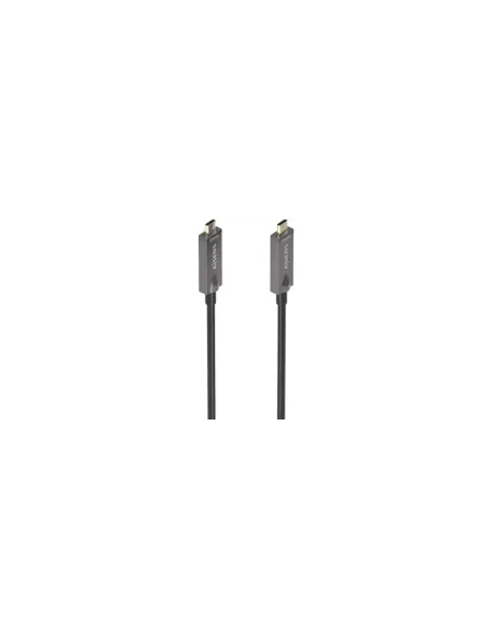 Cable USB 3.1 Tipo-C Aisens AOC A157-0882/ USB Tipo-C Macho - USB Tipo-C Macho/ Hasta 60W/ 10Gbps/ 10m/ Negro