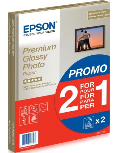 Epson Premium Glossy Photo Paper - A4 - 2x 15 Hojas