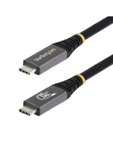 StarTech.com Cable USB4 50cm - Cable USB-C Certificado USB-IF - 80Gbps - Cable USB Tipo C - PD de 240W - 8K120 4K240 - DP 2.1 -