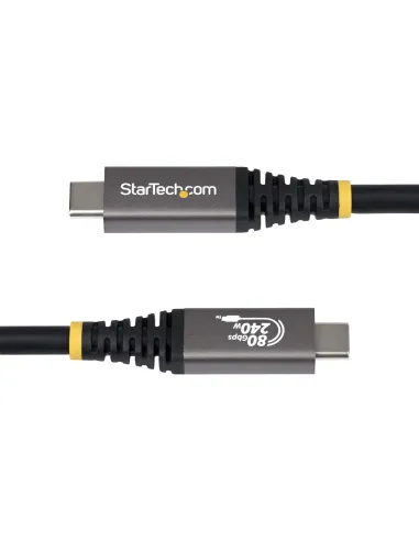 StarTech.com Cable USB4 50cm - Cable USB-C Certificado USB-IF - 80Gbps - Cable USB Tipo C - PD de 240W - 8K120 4K240 - DP 2.1 -