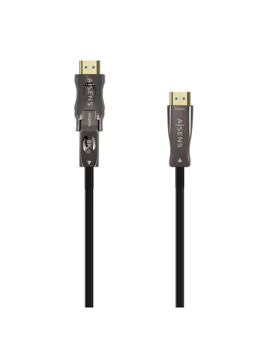AISENS Cable Hdmi V2.1 AOC Desmontable Ultra Alta Velocidad   Hec 8K@60Hz 4K@120Hz 4 4 4 48Gbps, A M-D A M, Negro, 30M