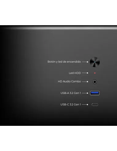 CoolBox CAJA MATX M640C USB-C 3.2 GEN1 FULLMETAL SIN FTE + 1 VENT. 90MM