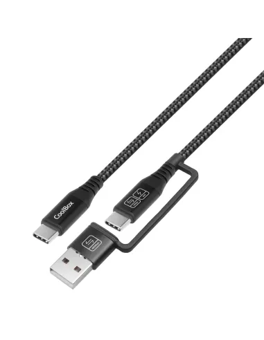 CoolBox CABLE USB-C + A   USB-C DATOS 10GBPS + CARGA RAPIDA 60W