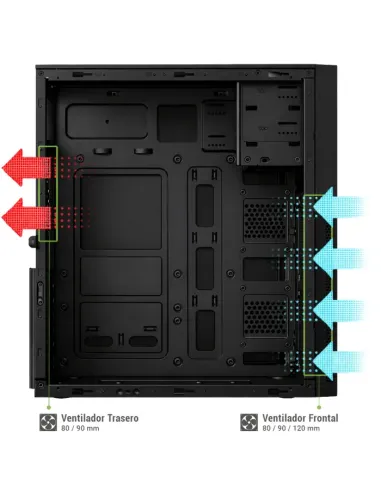 CoolBox CAJA ATX A780 USB-C 3.2 GEN1 FTE. POWERLINE3 650W 85+ EFICIENCIA