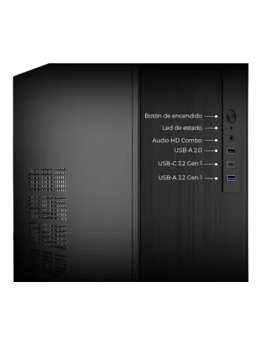 CoolBox CAJA MATX M460 USB-C 3.2 GEN1 SGCC 0.8MM SIN FTE