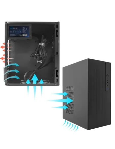 CoolBox CAJA MATX M460 USB-C 3.2 GEN1 SGCC 0.8MM SIN FTE