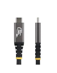 StarTech.com Cable USB4 1,5m - Cable USB-C Certificado USB-IF - 80Gbps - Cable USB Tipo C - PD de 240W - 8K120 4K240 - DP 2.1 - 2
