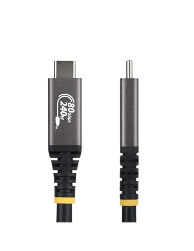 StarTech.com Cable USB4 1,5m - Cable USB-C Certificado USB-IF - 80Gbps - Cable USB Tipo C - PD de 240W - 8K120 4K240 - DP 2.1 -