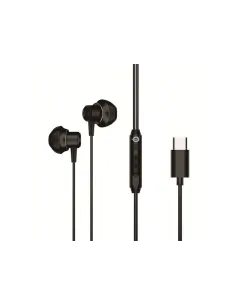 Conceptronic BRENDAN04B auricular y casco Auriculares Alámbrico Dentro de oído Llamadas Música USB Tipo C Negro