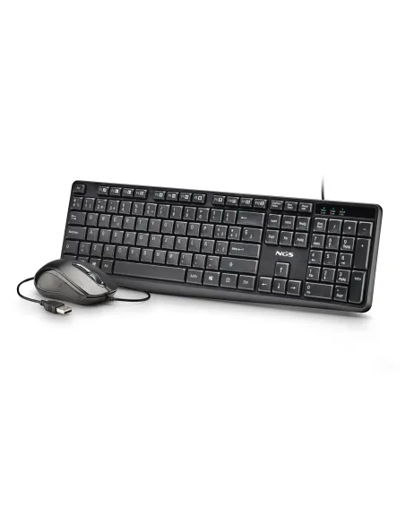 NGS COCOA KIT V2 teclado Ratón incluido Universal USB QWERTY Español Negro