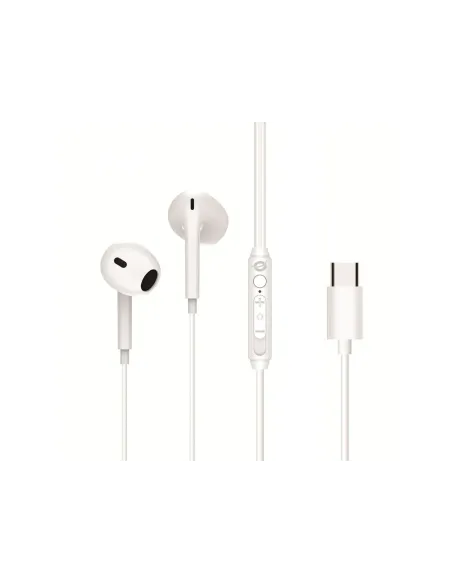 Conceptronic BRENDAN02W auricular y casco Auriculares Alámbrico Dentro de oído Llamadas Música USB Tipo C Blanco