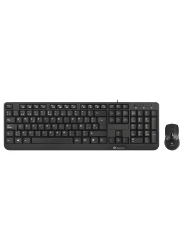 NGS Cocoa Kit, QWERTY, PT teclado Ratón incluido Universal USB Portugués Negro