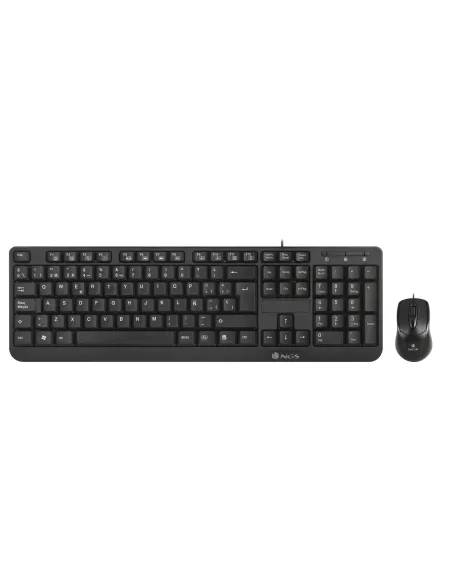 NGS Cocoa Kit, QWERTY, PT teclado Ratón incluido Universal USB Portugués Negro