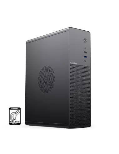 CoolBox CAJA MATX SLIM T100 USB-C 3.2 GEN1 FULL METAL S FTE + 1 VENT. 90MM