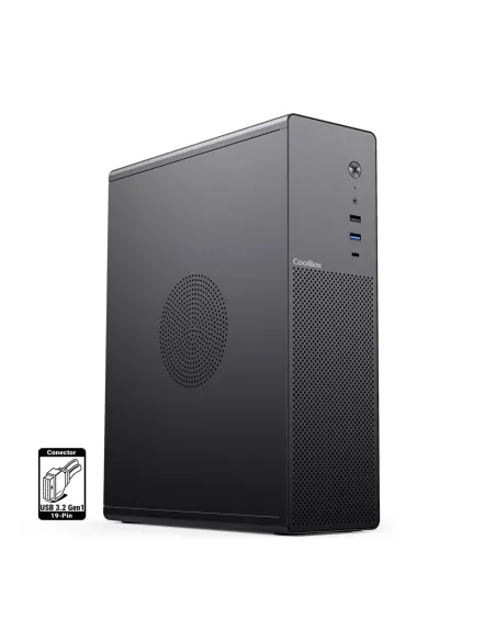 CoolBox CAJA MATX SLIM T100 USB-C 3.2 GEN1 FULL METAL S FTE + 1 VENT. 90MM